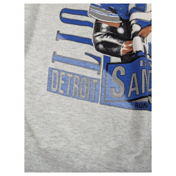 Vintage 90s Barry Sanders‎ Nutmeg Mills Detroit Lions NFL Crewneck Sweatshirt - Picture 5 of 9